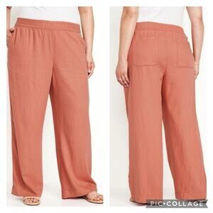 Old Navy Wide Leg Pants in Terracotta